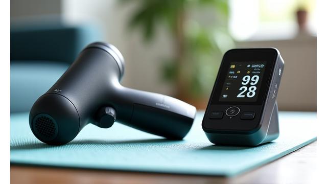 Mid-range wellness devices like a quality massage gun or smart blood pressure monitor